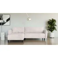 Inosign Ecksofa "Glandine", beige (hellbeige), B:233cm H:82cm T:177cm, 100% Polyester, Sofas, Ecksofa, L-Form