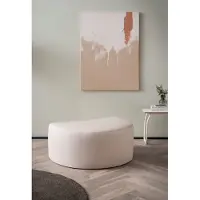 LeGer By Lena Gercke Hocker "ISALIE Samtoptik, passend zur Serie ISALIE", beige (creme), B:94cm H:45cm T:63cm, , Hocker, Hocker, gepolstert, kombinierbar mit XXL-Sessel ISALIE