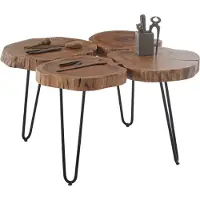 OTTO Couchtisch "Cole", braun (braun, schwarz, akazie massiv), B/H/T: 78cm x 56cm x 72cm, Tische, Couchtisch, Massivholz Akazie, Wahlweise Couchtisch oder Beistelltisch