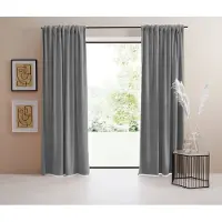 LeGer By Lena Gercke Gardine "LADINA" Gr. 3, grau, B:140cm H:225cm, Polyester, Polyester, , Gardinen, Gardine, blickdicht, gewebt, verschiedene Größen, Bestseller