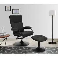 Home affaire Relaxsessel "Istad, TV-Sessel, Sessel mit Hocker und Schlaffunktion", schwarz, B:67cm H:98cm T:78cm, 100% Polyurethane, Sessel, Relaxsessel, mit Drehfuß, nordisches Design und Hocker