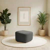 Home affaire Polsterhocker "HETTY, passender Hocker zum Drehsessel HETTY, 56 x 60 x 40 cm", grau, B:56cm H:40cm T:60cm, 100% Polyester, Hocker, Polsterhocker, mit schrägem Sitz