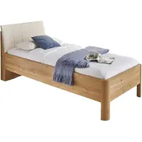 Wiemann Polsterbett "Bern", beige (bianco, eiche, dekor), B:109cm H:96cm L:217cm, Betten, Polsterbett, 4-fach Liegehöhenverstellung