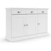 Otto Home Sideboard "Motala", weiß, B:125cm H:80cm T:35cm, Holzwerkstoff, Sideboards, Sideboard, Kommode, 3 Schubladen und 2 verstellbare Einlegeböden, Breite 125 cm