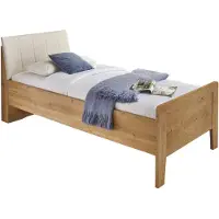 Wiemann Polsterbett "Bern", braun (bianco, eiche, dekor), B:129cm H:96cm L:217cm, Betten, Polsterbett, 4-fach Liegehöhenverstellung