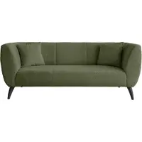 Inosign 3-Sitzer , grün, B:208cm H:83cm T:88cm, 100% Polyester, Sofas, 3-Sitzer, zwei verschiedene Fußfarben wählbar
