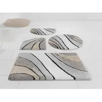 Otto Home Badematte "Josie, Badvorleger, Badezimmer Teppich" Gr. 12, beige (natur), H:20mm, Polyester, Badematten, Badematte, Badteppich, Badematten, rechteckig, rund & als 3-tlg. Set erhältlich