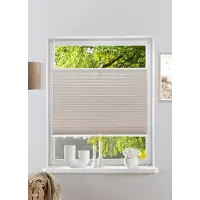 My Home Plissee "WILLA" Gr. 10, beige (leinenoptik), B:120cm H:130cm, Obermaterial: 100% Polyester, Plissees, Plissee, NEUHEIT in Leinenoptik, Topseller