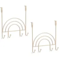 Zeller Present Garderobenleiste PRESENT, beige, B:30cm H:33cm T:8cm, Metall, Garderobenhalter, Garderobenleiste, Regenbogen Design