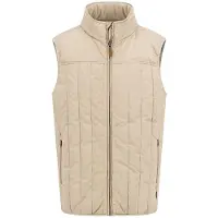 FYNCH-HATTON Steppweste , Herren, Gr. 4XL, beige, Web, Obermaterial: 80% Baumwolle, 20% Polyamid, unifarben, regular fit taillenbedeckt, ohne Ausschnitt, Westen Steppweste, mit Stehkragen
