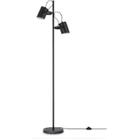 Paco Home Stehlampe "KARL", schwarz, 2, Ø 25cm H: 162,1cm, Leuchten, mit kompatiblen Dimmer und Leuchtmittel, Stehlampe