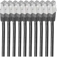 Shiverpeaks BS75711-H0.25S-SET10, 0,25 m, Cat6, S/FTP (S-STP), RJ-45, RJ-45, Schwarz