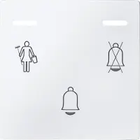 Merten 587619 Klingeltaster mit LED-Anzeigen polarweiß System M