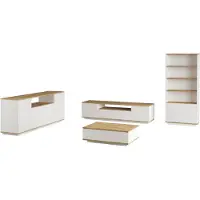 Skye Decor , Fr19-Aw, Wohnzimmermöbel-Set, 100 % MELAMINBESCHICHTETE SPANPLATTEN, Atlantische Kiefer, 180 x 44,5 x 44,6 cm