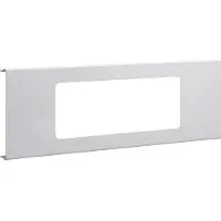 Hager R92837035 Blende 3-fach R7 für UP-Einsatz mit Rahmen Stahl zu BRS Oberteil 120mm lichtgrau