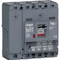 Hager HNS101JC Leistungsschalter h3+ P160 LSI 4P4D N0-50-100% 100A 40kA CTC