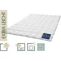 HANSKRUCHEN GmbH HANSKRUCHEN Royal Daunenbettdecke 240x200 cm extra Leicht 100% Gänsedaunen waschbar Allergiker Frühjahresbettdecke atmungsaktiv Steppdecke weiss