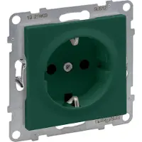Legrand SEANO Schutzkontakt-Steckdose mit erhöhtem Berührungsschutz, Anschlussdose, Steckklemmen, 16A, 250V, Grün, 765222