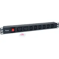 Equip Stromverteilungseinheit (Rack - einbaufähig) - Wechselstrom 220-240 V - 3500 Watt - Eingabe, Eingang IEC 60320 C20 - Ausgangsanschlüsse: 8 (6 x IEC 60320 C13, 2 x IEC 60320 C19)