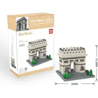 Tinisu Arc de Triomphe Paris Wahrzeichen Modell LNO Micro-Bricks Bausteine
