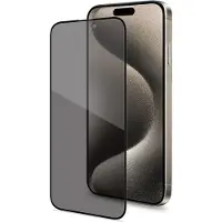 Celly PRIVACYF1080BK, Apple, iPhone 16 Pro, Kratzresistent, Schockresistent, Schwarz, Transparent, 1 Stück(e)
