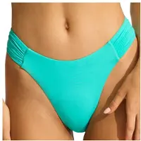 Seafolly - Collective High Leg Ruched Side Pant - Bikini-Bottom Gr 44 türkis