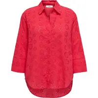 JDY Hemdbluse "JDYTALLIE 3/4 LONG SHIRT WVN NOOS" mit Lochstickerei-Detail