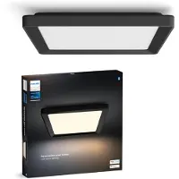 Philips White ambience Eckiges Deckenpaneel Tento – klein, Bluetooth/Zigbee, Schwarz, 2200 K, 6500 K, 10,6 W, 25000 h