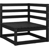 vidaXL Gartensofa 2-Sitzer mit Kissen Schwarz Kiefer Massivholz - Gartensofaelemente