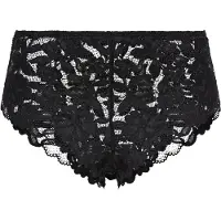 LASCANA Brasilslip , Damen, Gr. 32/34, 1 Stk., schwarz, Spitze, Obermaterial: 90% Polyamid, 10% Elasthan, unifarben, bequem, Unterhosen Brasilslip, aus floraler Spitze