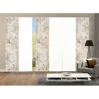 Home wohnideen Schiebegardine "HOLNY 6er SET" Gr. 1, grau (taupe), B:60cm H:245cm, Polyester, Gardinen, Schiebegardine, Schiebevorhang Digidruck 6er Set HOLNY