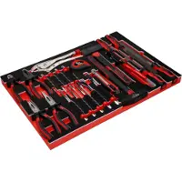 Ks Tools Zangen- / Hammer- / und Meißel-Satz in Schaumstoffeinlage 33tlg. - 811.0033