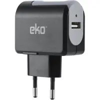 EKO , Netzladegerät USB Universal 1A, Schwarz