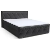 Home affaire Boxbett "Alfie, inkl. Bettkasten&Topper", schwarz, L:211cm, Holzwerkstoff, Spanplatte, Komplettbetten, Boxbett, Wahlweise mit Knopfsteppung oder Strasssteinen, H2, H3 und H4 wählbar
