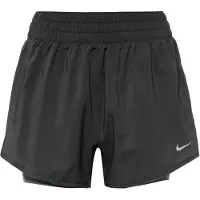 Nike One DF 2-in-1-Damen-Shorts (ca. 7,5 cm) - Schwarz Schwarz S