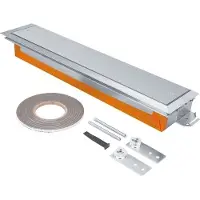 Hager BKWDE600060 Endstück höhenverstellbar mit Wanne/Dichtmöglichkeit Stahl BKWD 600x(60-100)mm