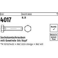 Reyher DIN 933 / ISO 4017 - Stahl 8.8 blank - M 30x50 - Sechskantschrauben mit Gewinde bis Kopf