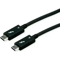 Roline Thunderbolt 4 Kabel, USB C-C, ST/ST, 8K UHD-2, 40Gbit/s, 100W, passiv, schwarz, 0,8 m