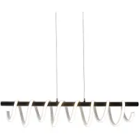 Näve LED Pendelleuchte "Belleza", schwarz (schwarz, weiß), H: 150cm, 1 Stk., Leuchten, 3 Stufen dimmbar über Wandschalter, schwarz/weiß, Effizienzklasse: F, LED Pendelleuchte