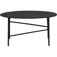 Ebuy24 Penny Gartentisch Ø 70 cm. H 35 cm, schwarz.