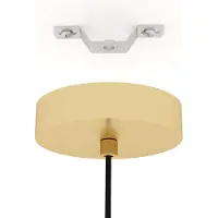 Eglo Hängelampe Caprarola, Ø 20 cm, sandfarben, Glas/Metall