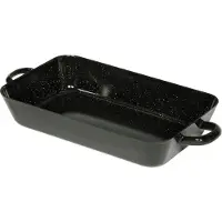 Riess Profi Bratpfanne 33x20x6cm Emaille schwarz