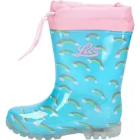 Lico Gummistiefel "Stiefel Power Blinky", Mädchen, Gr. 27, blau, Synthetik, Schuhe Gummistiefel
