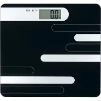 Melissa 16690073 Digitale Personenwaage bis 180 kg 100 g Schritte Schwarz Silber
