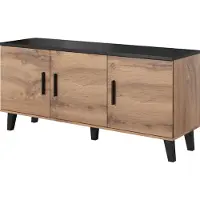Cama LOTTA KOM150 3D WOT+B, 3 Tür(en), 3 Regale, Schwarz, Partikelbord, Wotans Eiche, Partikelbord