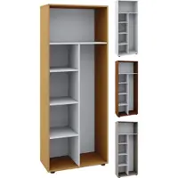 VCM Mehrzweckschrank "Holz Besenschrank Staubsauger Putzschrank Vandol", braun (buche), B:70cm T:40cm, Obermaterial: 100% Holz Wood., Schränke, Mehrzweckschrank