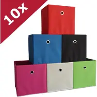 VCM Faltbox "10er Set Faltbox Klappbox Aufbewahrungsbox Boxas", blau, B:27cm T:27cm, Aufbewahrungsboxen, Faltbox
