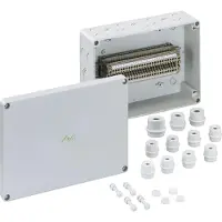 Spelsberg 61502501 Reihenklemmengehäuse, Schutzart IP54/IP66, max. Leiterquerschnitt 42, Schlagfestigkeit IK07, Schutzklasse II, Ui 400V AC