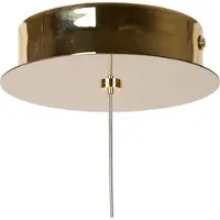 Lucide LED-Hängeleuchte Cintra, Ø 14 cm, transparent/gold, Acryl