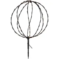 Star Trading LED-Erdspießleuchte Sphere, Ø 40 cm, schwarz Metall Batterie